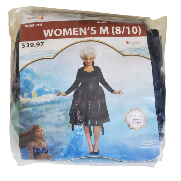NWT Disguise Disney Ursula Women's Costume Halloween /Dress Up Size M (8/10) - Picture 2 of 16